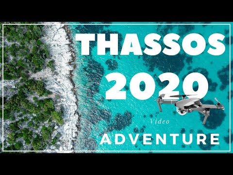 Thassos Island Greece 2020 Video Drone 4k Beaches and Places