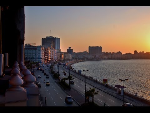 Alexandria, schöne Stadt in Ägypten, an der Küste des Mittelmeeres, auf dem Nil-Delta