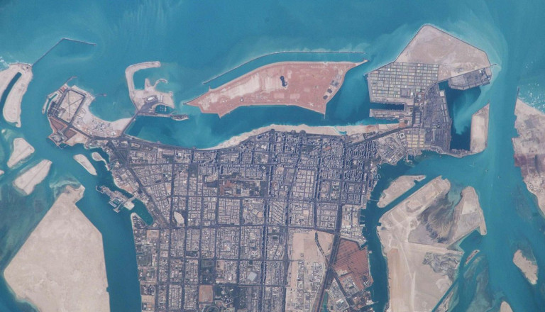 Abu Dhabi Strände from Space