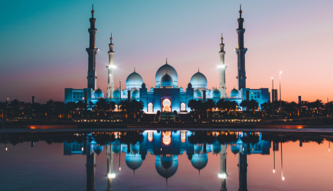 Die Sheikh-Zayed-Moschee in Abu Dhabi