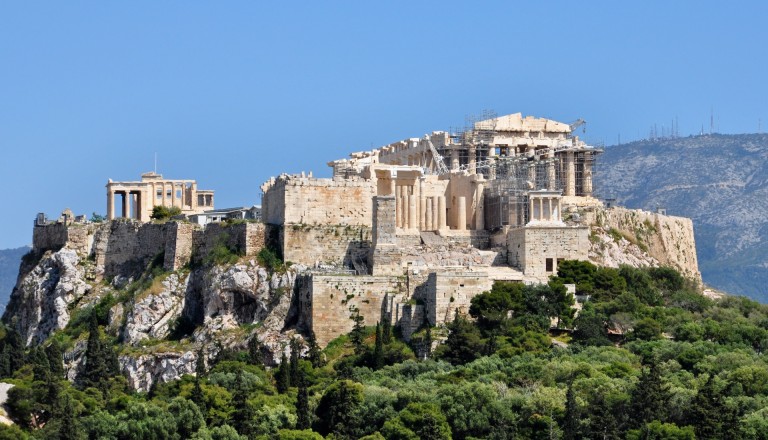 Athens Wahrzeichen: Die Akropolis.