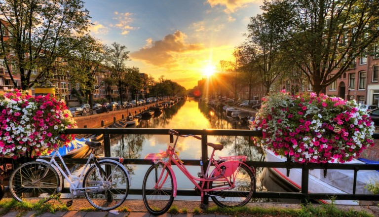 Sonnenuntergang in Amsterdam