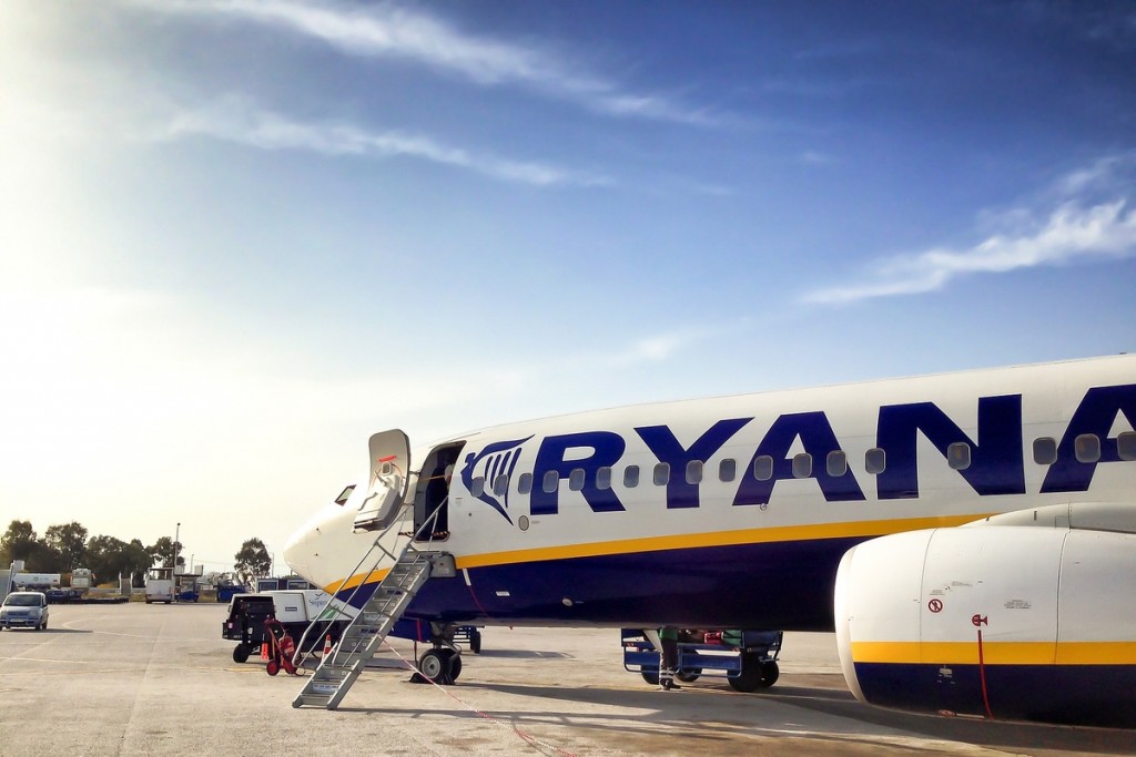 Flugzeug der Billigfluggesellschaft rynair