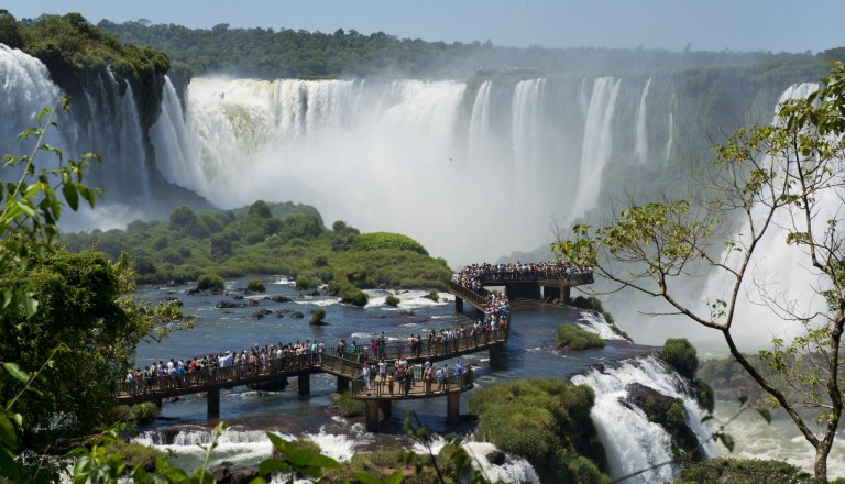 Die Iguazu Wasserfälle in Argentinien.