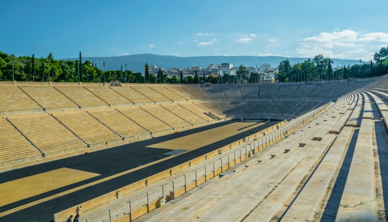 Das Panathinaiko-Stadion: Ziel des Athener Marathon.