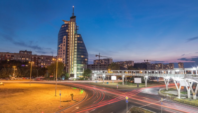 Burgas Stadt Nacht