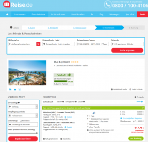 Screenshot Deals Kalabrien Hotel Blue Bay Resort