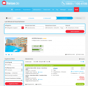 Screenshot Deals Spanien Hotel Alegria