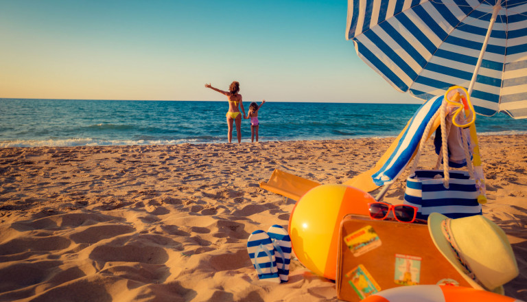 Familie am Strand