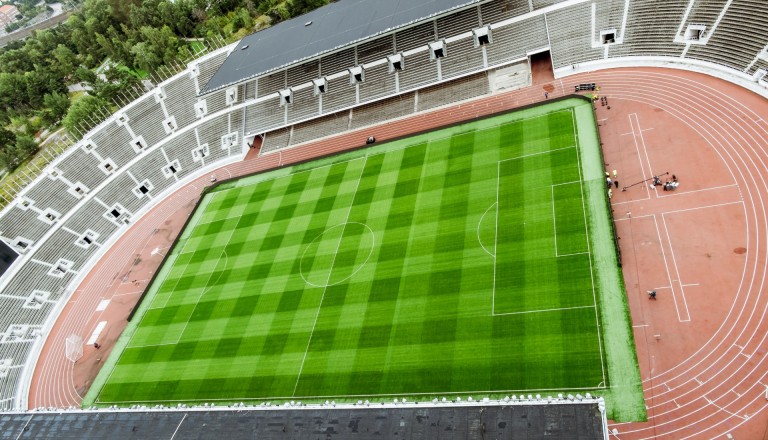 Das Olympiastadion von Helsinki.