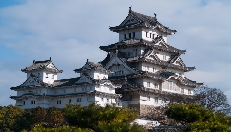Weltkulturerbe: Das Schloss Himeji Jo in Japan.