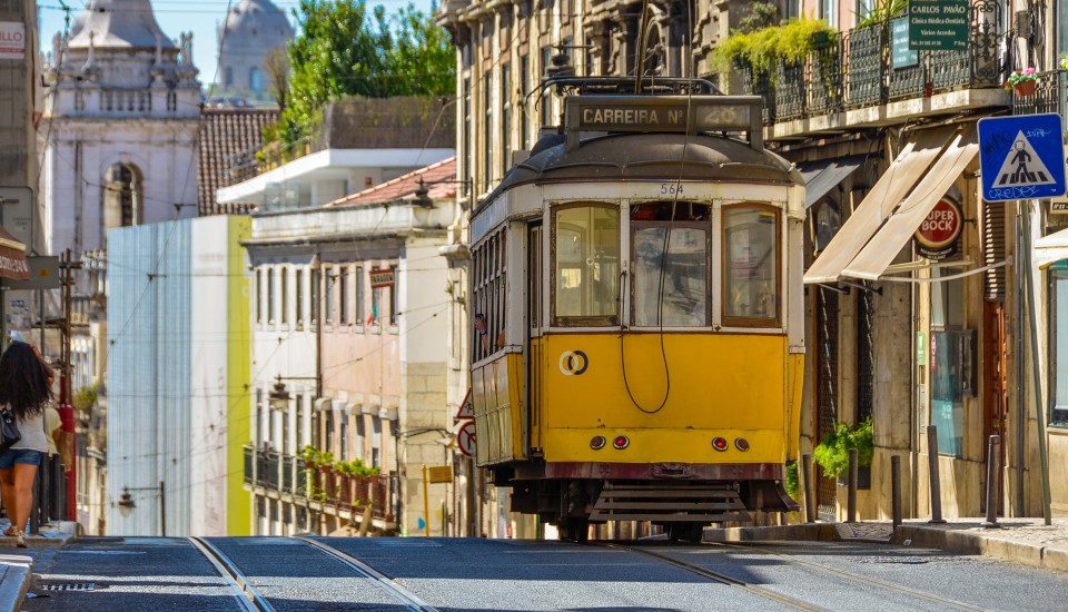 Tram in Lissabon