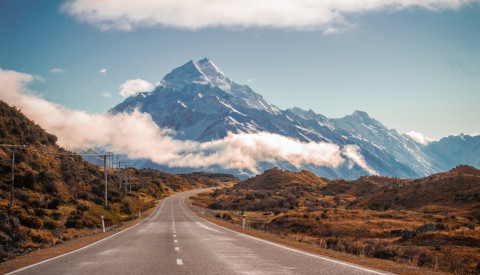 Der Mount Cook in den neuseeländischen Alpen.