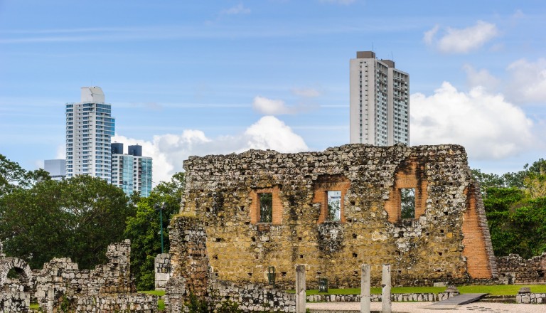 Die Ruinenstadt Panama Viejo.