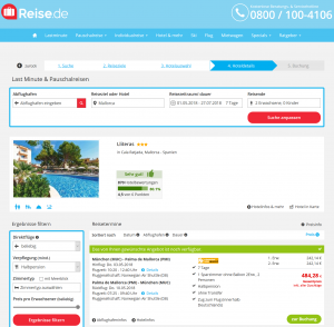 Screenshot Deals Mallorca Hotel Lliteras