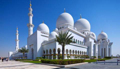 Die Scheich Zayid Moschee in Abu Dhabi