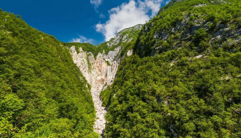 Reisen nach Slowenien Ausflugsziele Boka Wasserfall