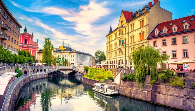 Die Hauptstadt Ljubljana von Slowenien. Reisen.