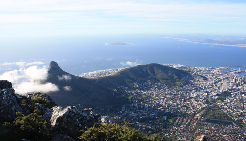 Sicht vom Tafelberg auf Kapstadt