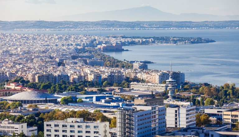 Die Stadtteile Aretsou und Nea Krini von Thessaloniki.