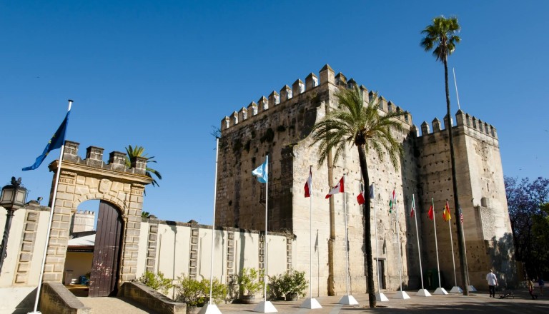 Die imposante Festung Alcazar in Jerez.