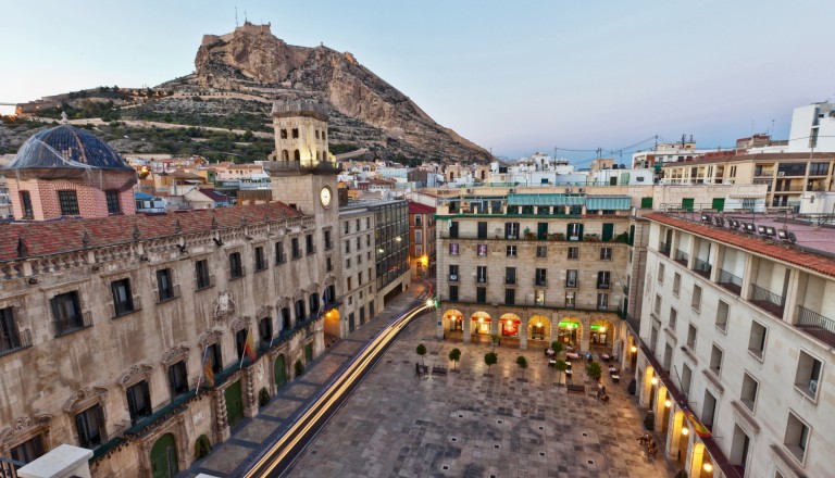 Das historische Zentrum von Alicante.