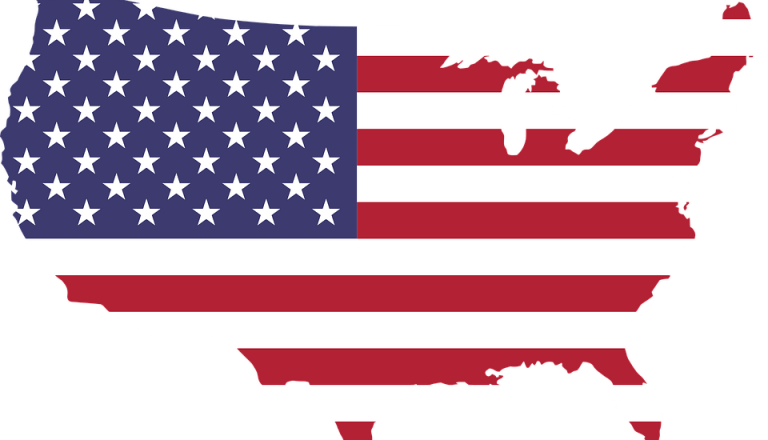 Amerika USA Flagge Karte