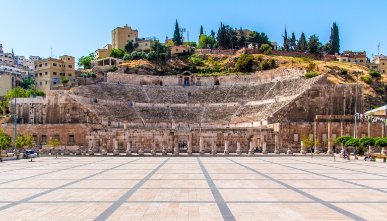 Das römische Amphitheater in Amman.