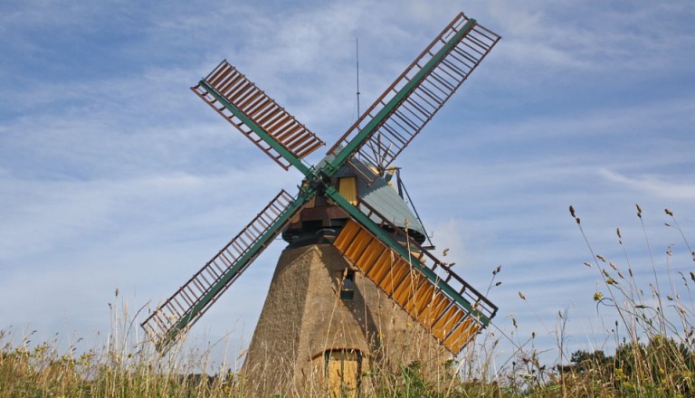 Malerische Windmühlen auf Amrum.