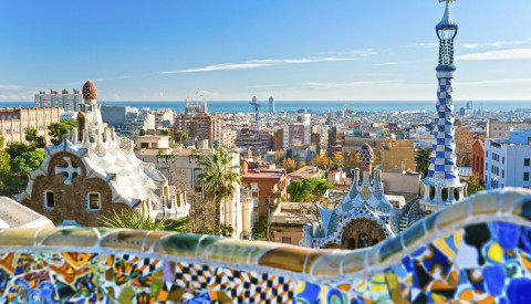 Park Guell in Barcelona, Spanien