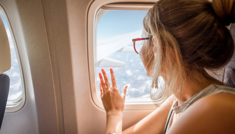 Blick aus dem Flugzeug