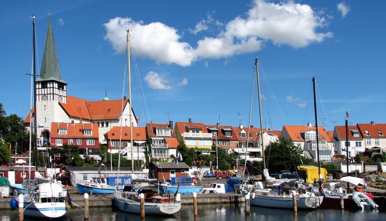 Der Hafen von Ronne auf Bornholm.