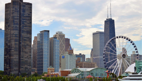 Der vergnügliche Navy Pier in Chicago.