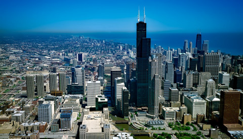 Der Willis Tower ist das zweithöchste Gebäude der USA.