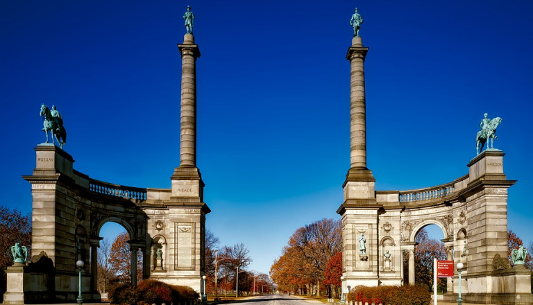 Das Civil War Memorial im Fairmont Park in Philadelphia.