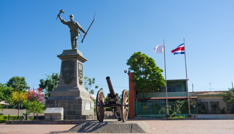 Die Statue von Juan Santamaria in Alajuela in Costa Rica