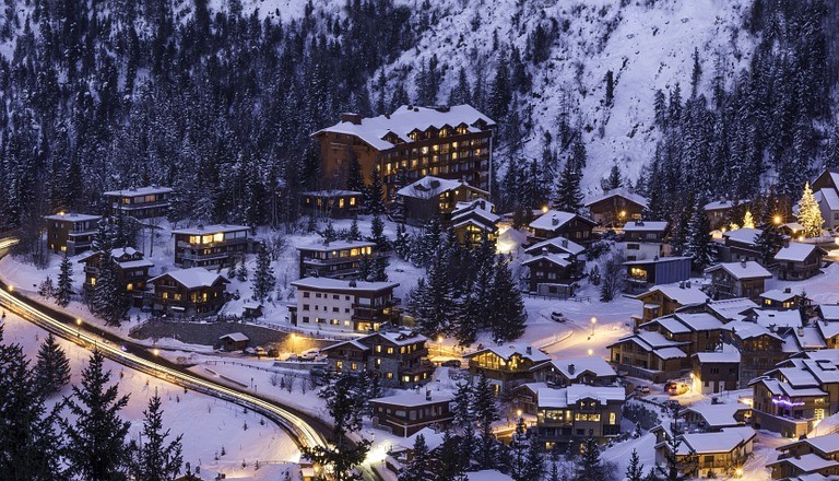 Courchevel in Frankreich. Ski.