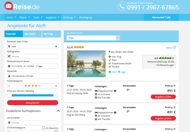 Hotel Aloft Luxus & Wellness in Abu Dhabi 1 Woche All Inclusive