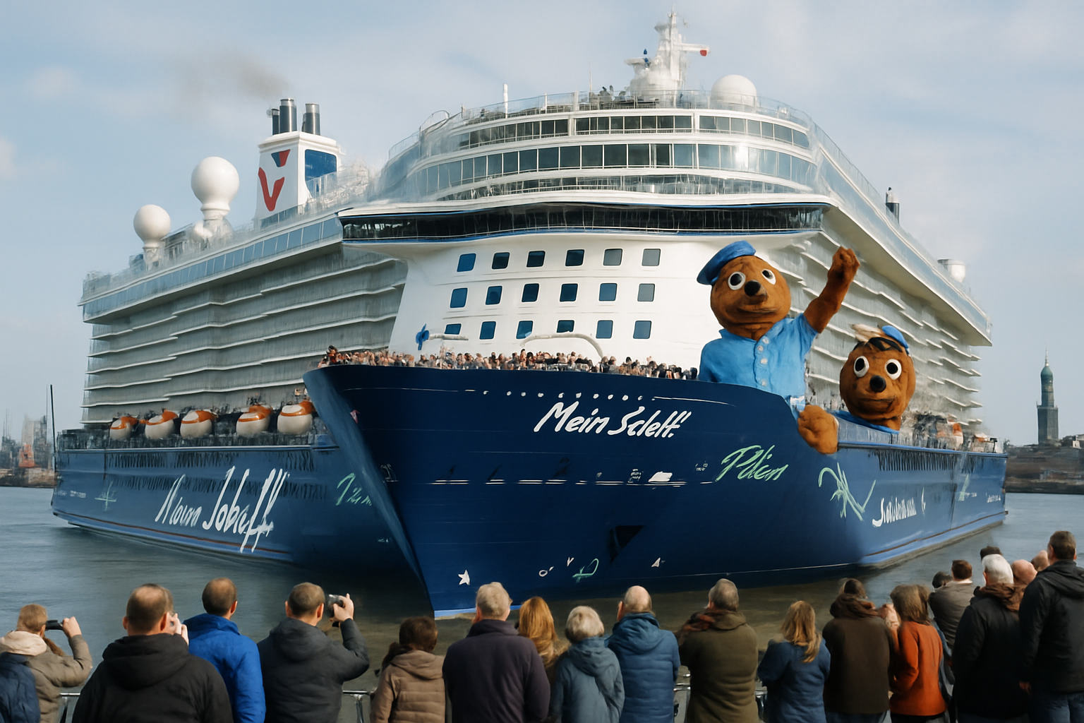 Mein Schiff Flow: TUI Cruises tauft neues Familien-Flaggschiff – mit eigenem Maskottchen und Routen ab Hamburg