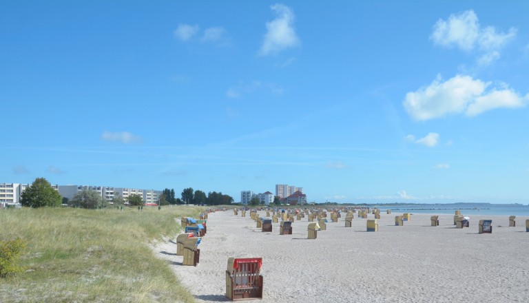 Der Südstrand von Burgtiefe auf Fehmarn.