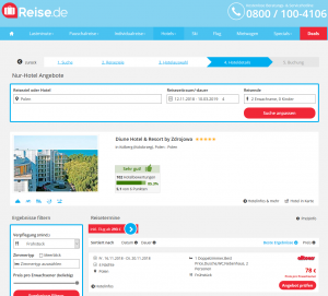 Screenshot Deal Diune Hotel & Resort Polen