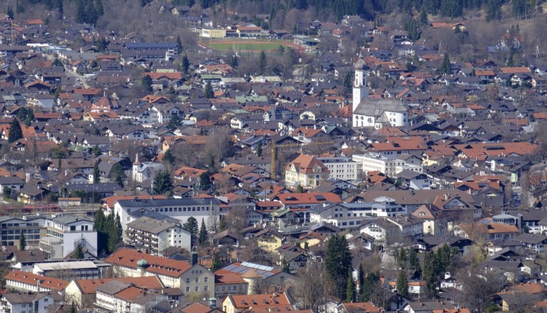 Garmisch-Partenkirchen im Frühling.