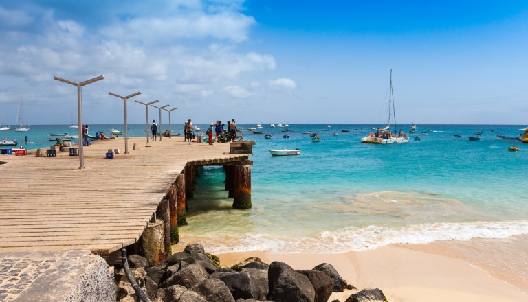 Der Santa Maria Beach auf Sal Island, Kap Verde.