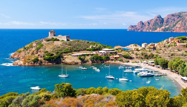 Girolata Bay auf Korsika.