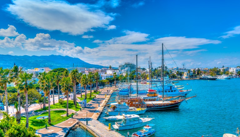 Der Hafen der der griechischen Insel Kos.