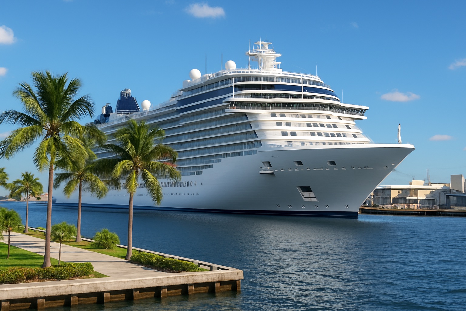 Großes Kreuzfahrtschiff in Fort Lauderdale, Florida