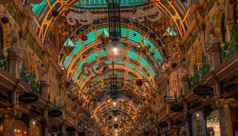 Die Shopping Arcades in Leeds.