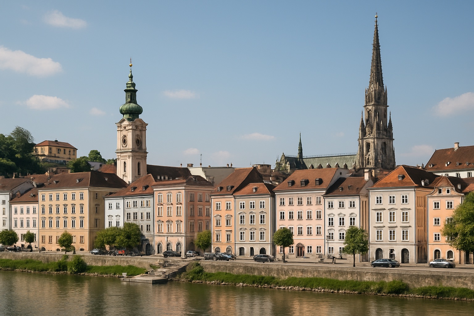 Altstadt von Linz an der Donau in Österreich
