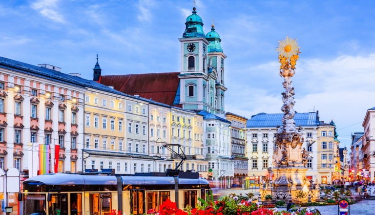 Linz Hauptplatz Dreifaltigkeitssäule