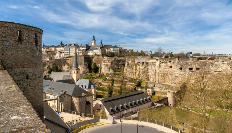 Die Altstadt und die Festung der Haupstadt Luxemburg.